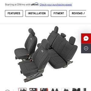 Rough country seat covers